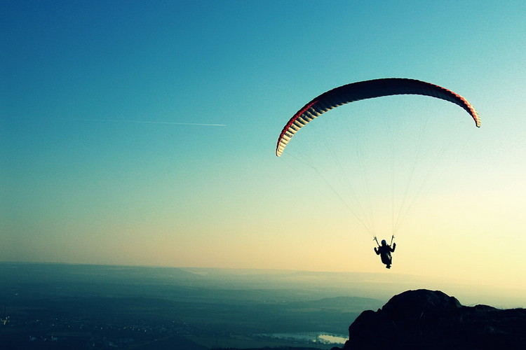 Glasbilder Skydiving - Adrenalin