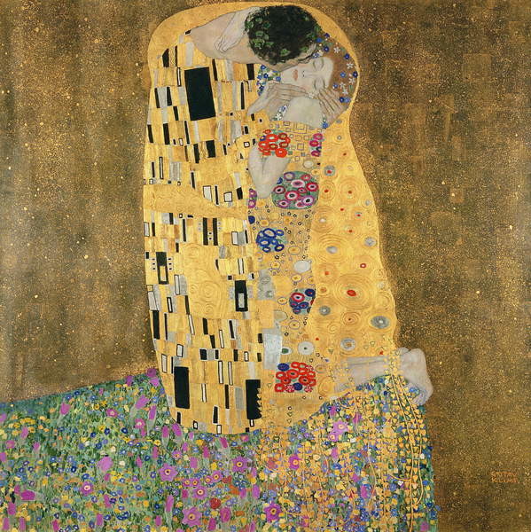 Naklejka Gustav Klimt - Pocałunek