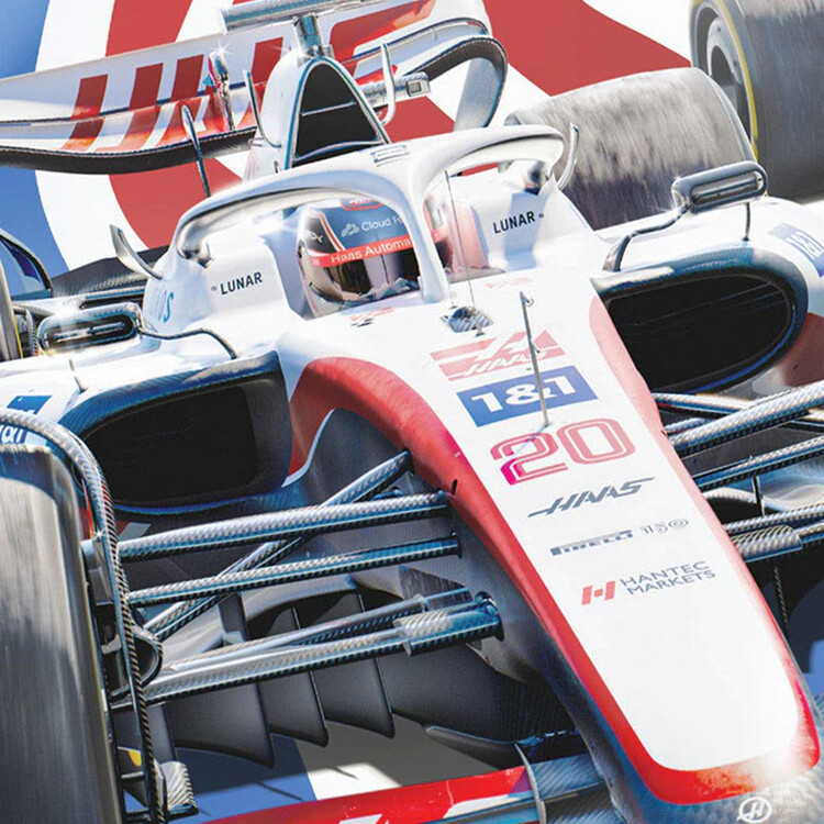 Umělecký tisk Haas F1 Team - United States Grand Prix - 2022