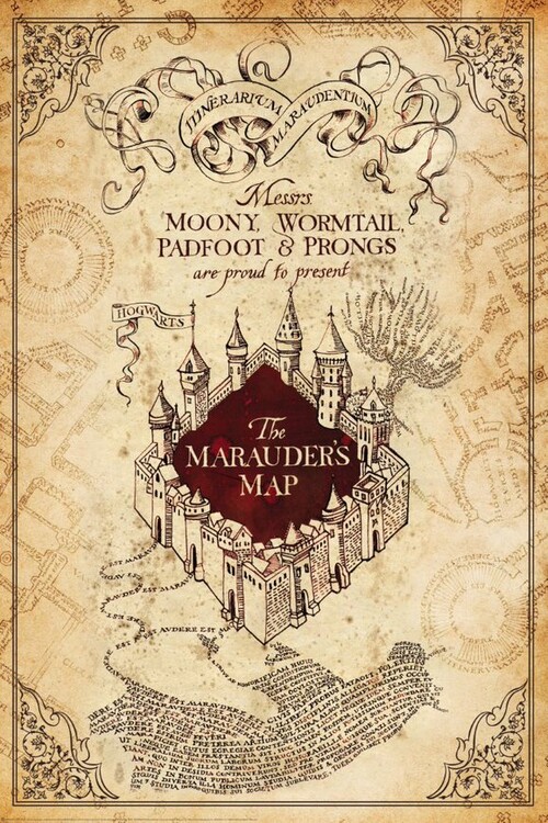 XXL Plakát Harry Potter - Marauders Map