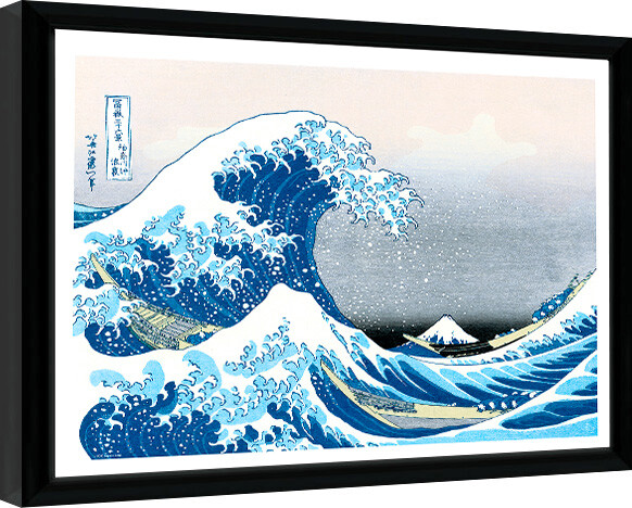 Zarámovaný plakát Hokusai - Great Wave