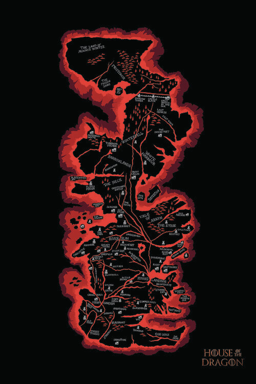 Samolepka House of the Dragon - Map