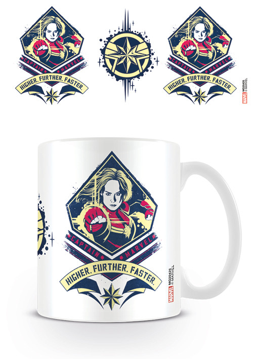 Hrnek Captain Marvel - Higher, Further, Faster