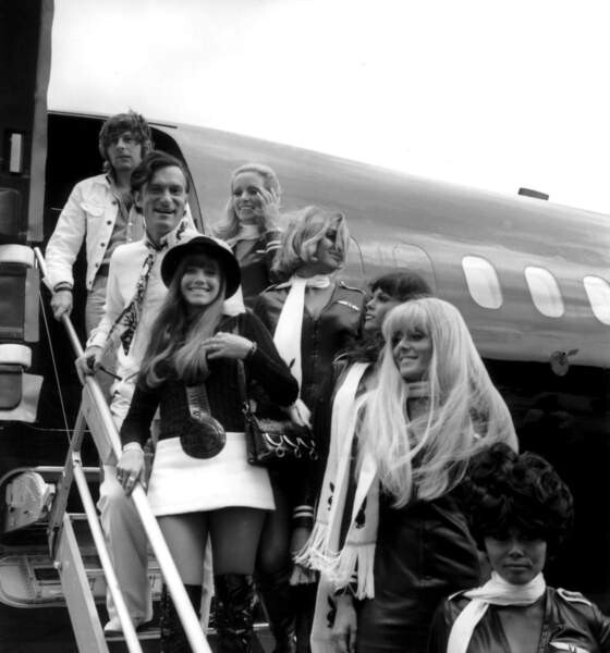 Samolepka Hugh Hefner with Barbi Benton and Roman Polanski