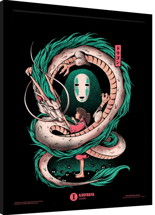Zarámovaný plakát Ilustrata - The Girl and the Dragon