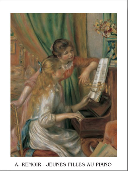 Umělecký tisk Dívky u piána, 1892