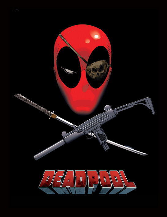 Сахарная картинка для торта мальчику Дэдпул Deadpool