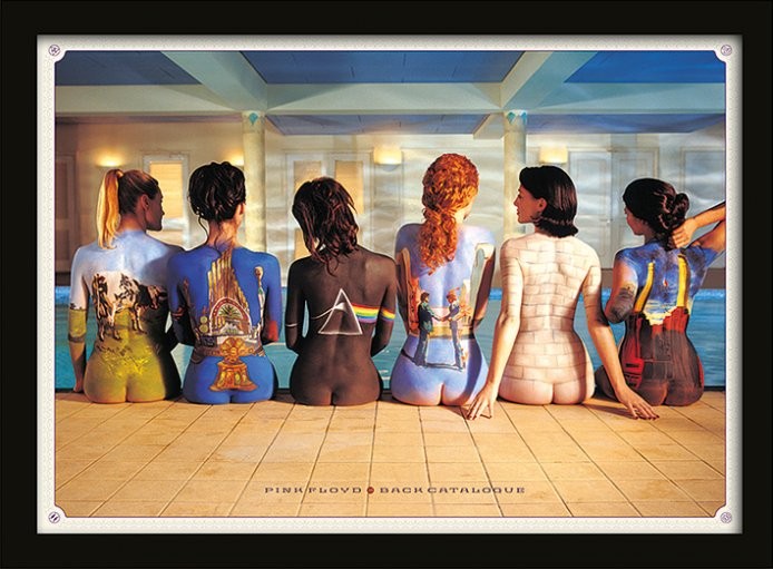 Ingelijste poster Pink Floyd - Back Catalogue