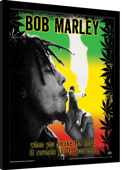 Innrammet plakat Bob Marley - Herb