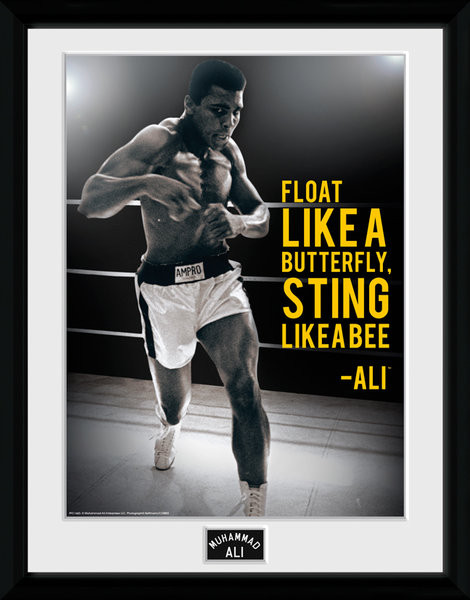 Muhammad Ali Sting Like A Bee Innrammet Plakat Kjop Hos Europosters No