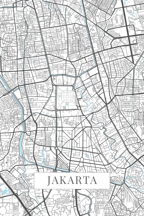 Samolepka Jakarta white