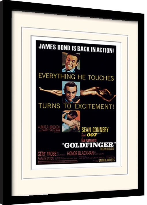 Inramad poster James Bond - Goldfingers Excitement
