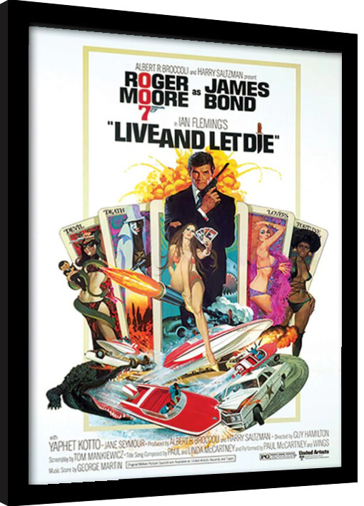 Oprawiony plakat James Bond - Live and Let Die