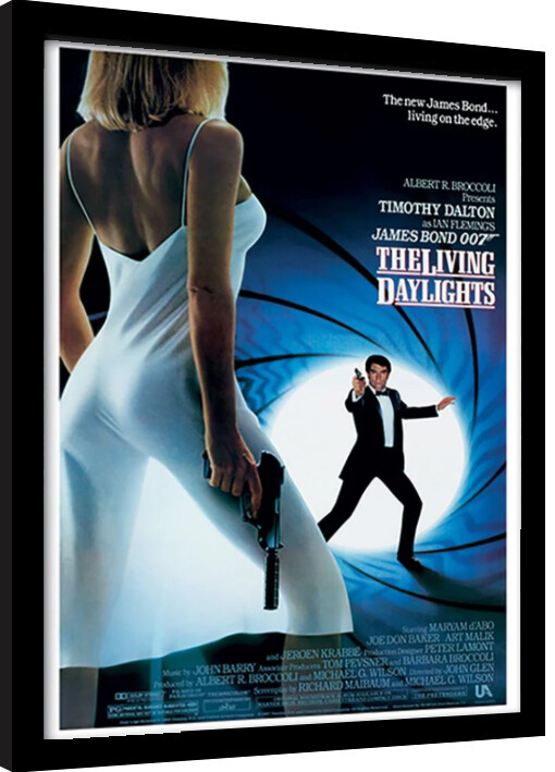 Indrammet plakat James Bond - The Living Daylights