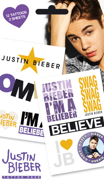 Tatuaje JUSTIN BIEBER - belieber | Ideas para regalos originales