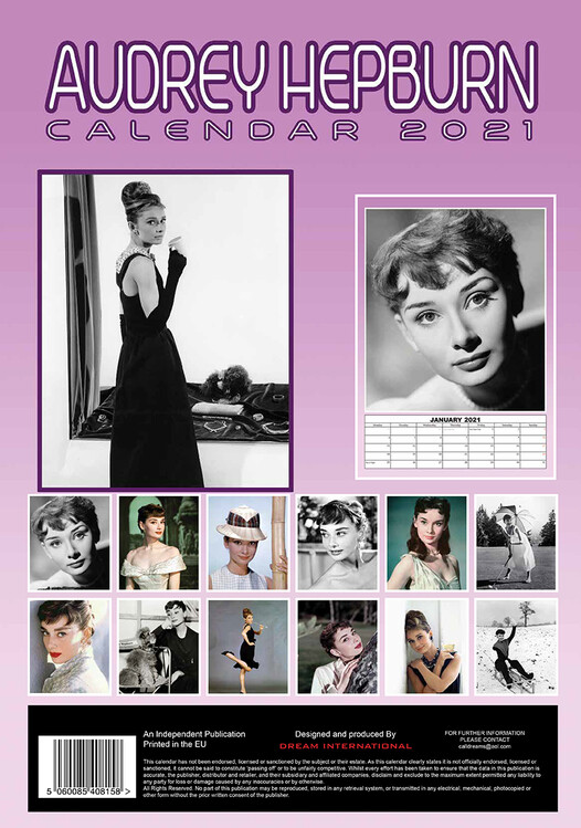 Kalendár 2021 Audrey Hepburn