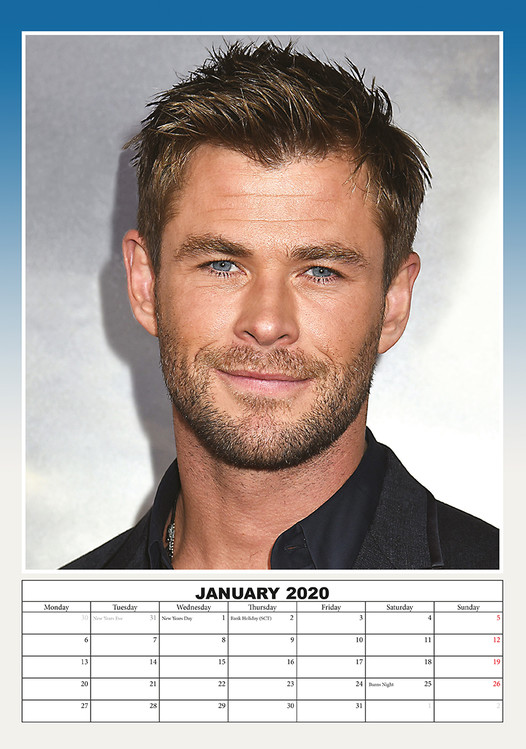 Chris Hemsworth - Kalendář 2021 na Posters.cz