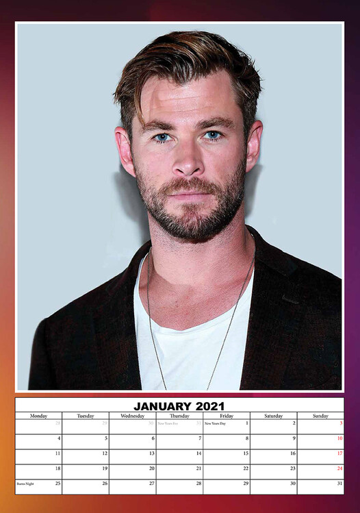 Kalendár 2021 Chris Hemsworth
