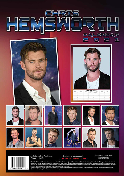 Kalendár 2021 Chris Hemsworth