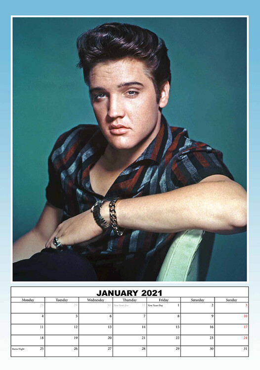 Kalendář 2021 Elvis Presley