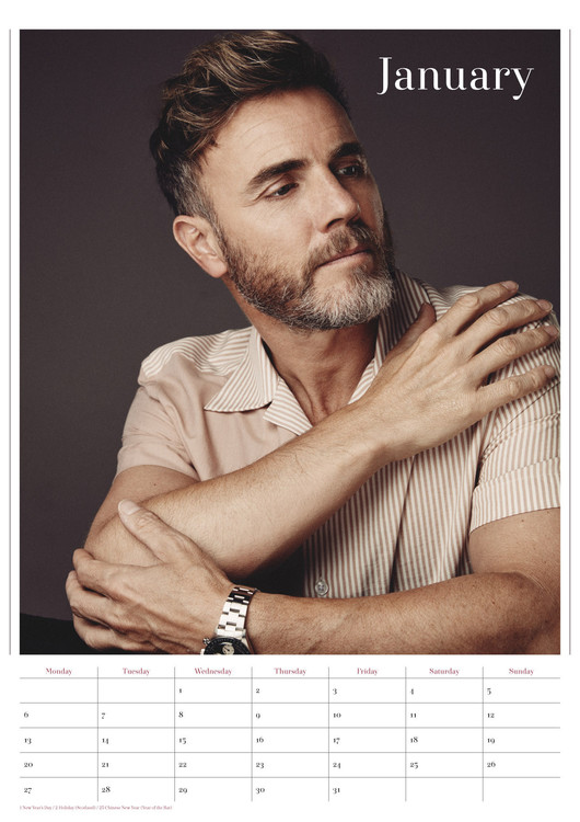 Gary Barlow - Kalendář 2021 na Posters.cz