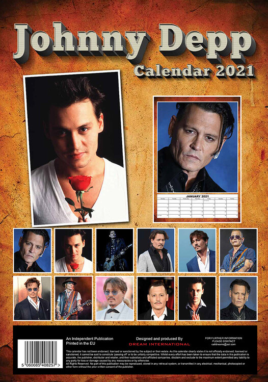 Kalendář 2021 Johnny Depp