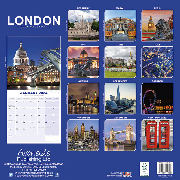 Kalendár 2024 Londýn