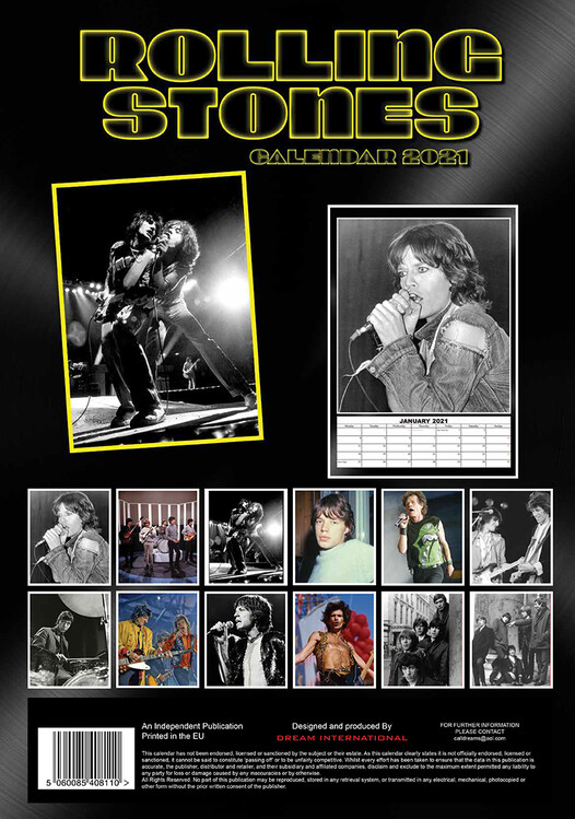 Kalendár 2021 Rolling Stones