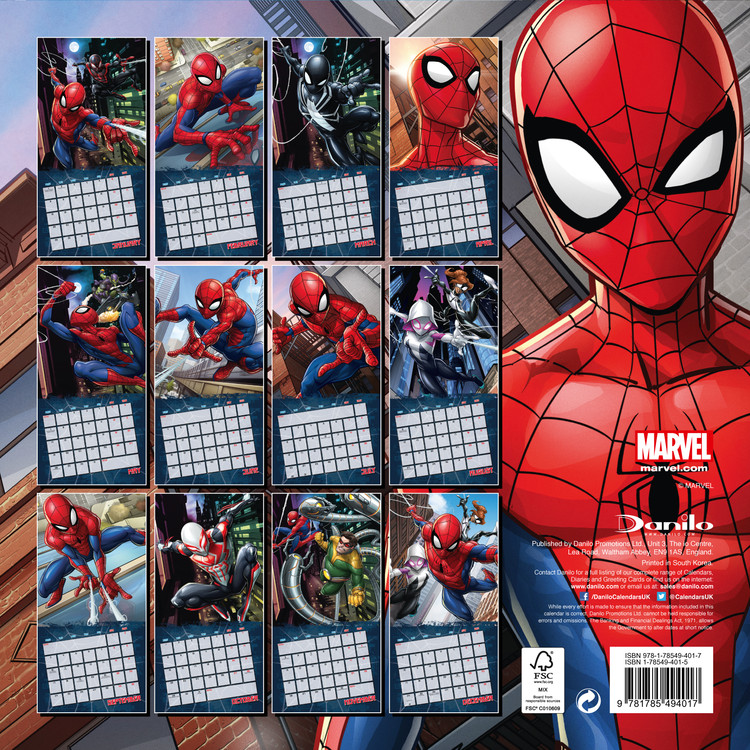 Kalendář 2018 Spiderman