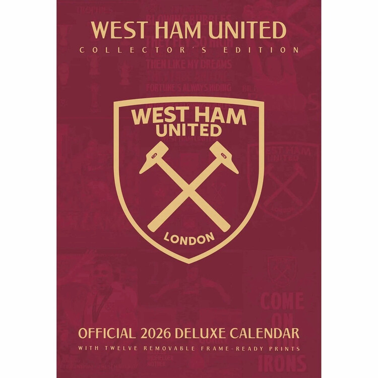 Kalendář 2026 West Ham United FC - Deluxe