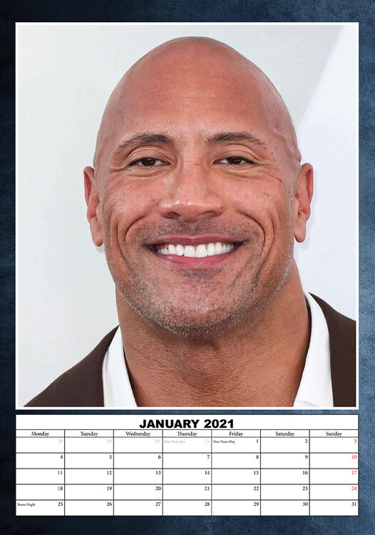 Dwayne Johnson Kalendarz 2021