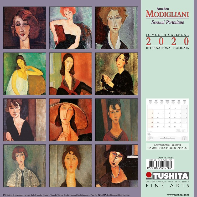 A. Modigliani Sensual Portraits Kalendarze ścienne 2024 Kup na