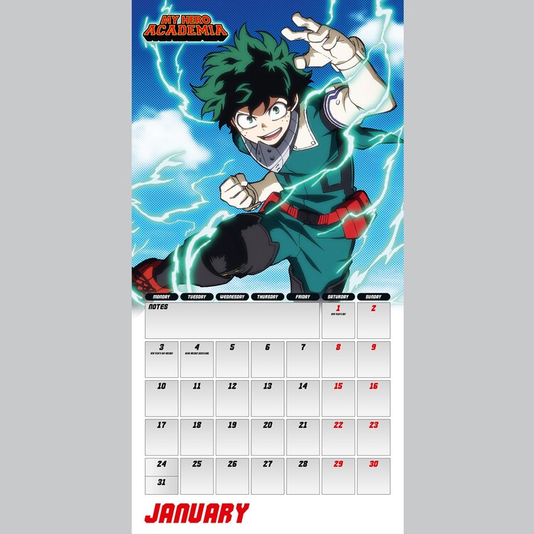 My Hero Academia Kalendarze ścienne 2024 Kup na Posters.pl