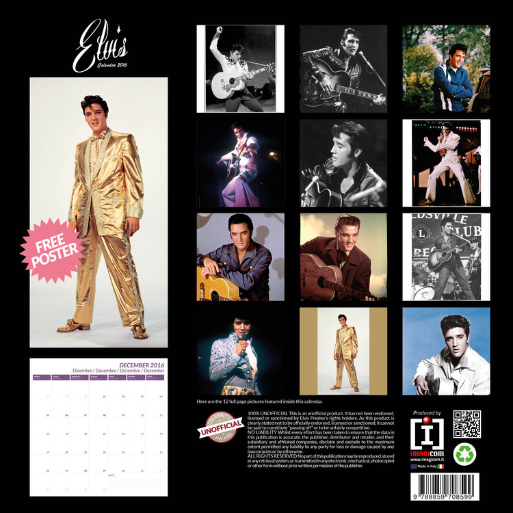 Elvis Presley - Väggkalendrar 2022 | Köp på Europosters.se