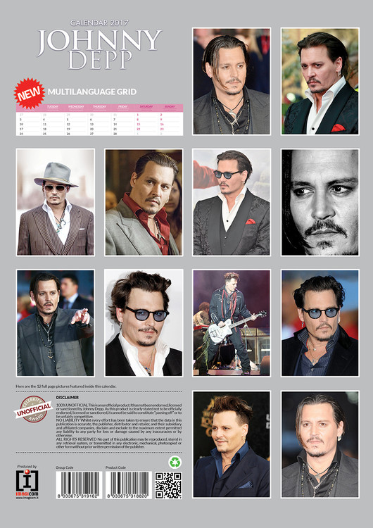 Johnny Depp Wandkalender Bei Europosters