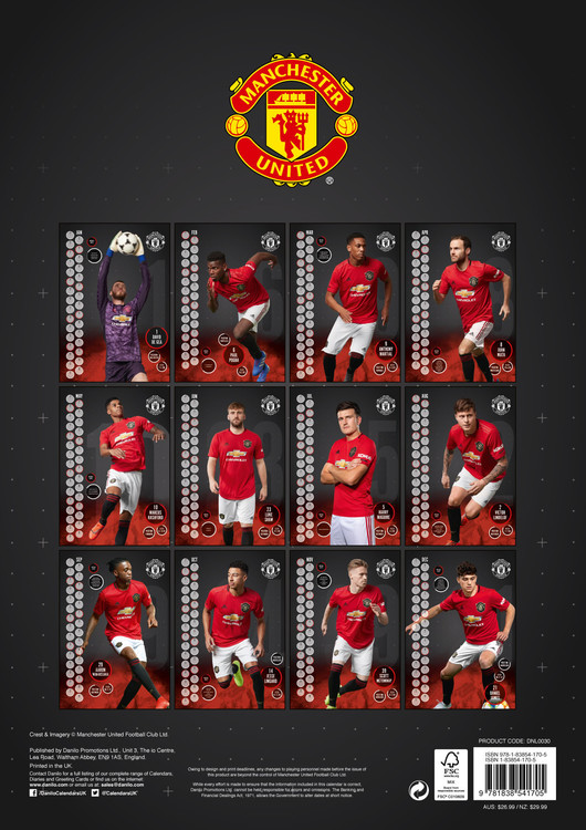 Manchester United FC Calendar 2021 Official Merchandise