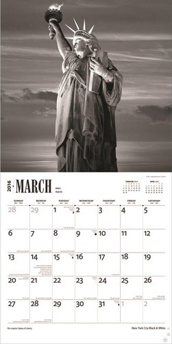 New York Black White Wandkalender Bei Europosters