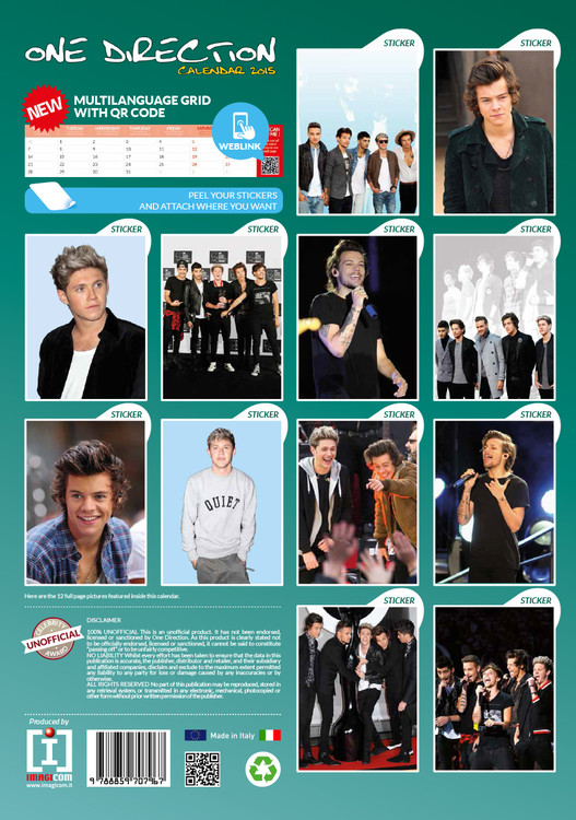 One Direction Wandkalender bei Europosters