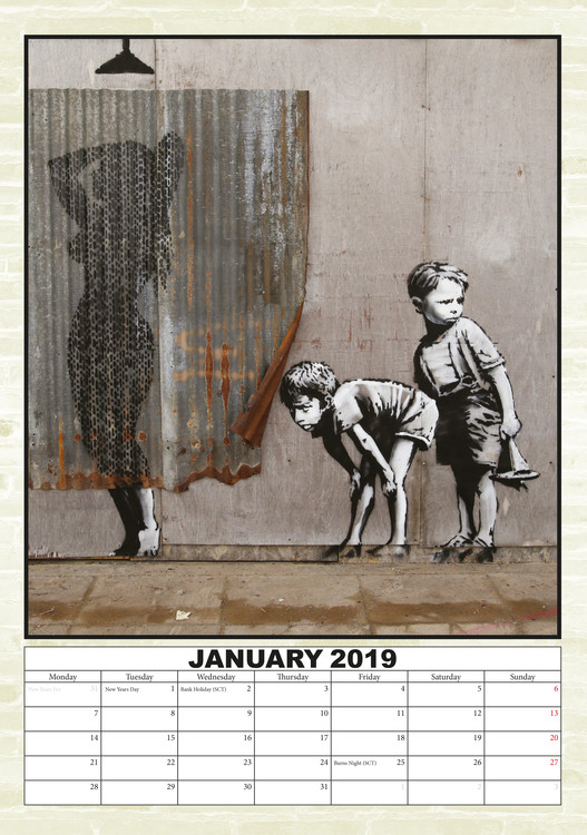 Banksy Wandkalender 2025 Kaufen bei Europosters