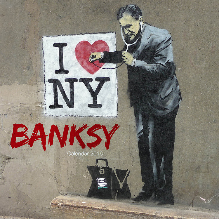 Bestel een Banksy Street Art kalender 2021 op EuroPosters.nl