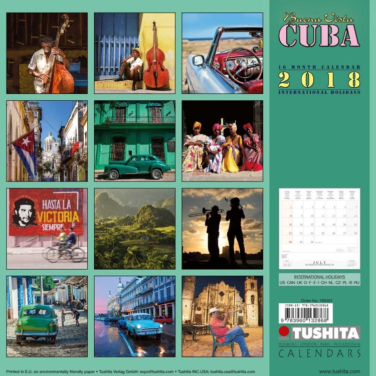 Buena Vista Cuba Wandkalender 2018 Kaufen bei Europosters