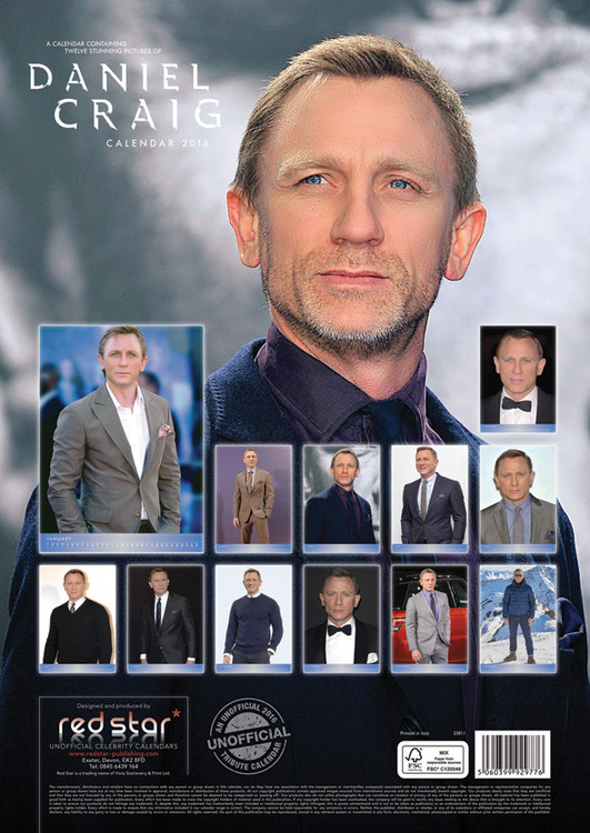 Daniel Craig Wandkalender 2024 Kaufen bei Europosters