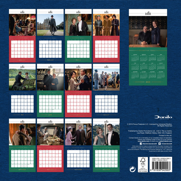 Downton Abbey Wandkalender 2024 Kaufen bei Europosters