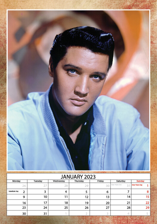 Elvis Presley Wandkalender 2024 Kaufen bei Europosters