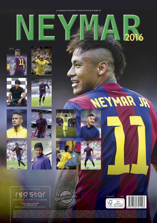 Neymar Wandkalender 2024 Kaufen bei Europosters