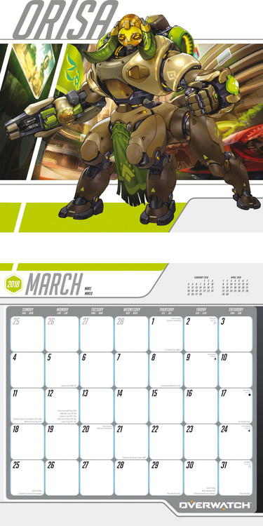 Overwatch - Wandkalender 2018  Kaufen bei Europosters