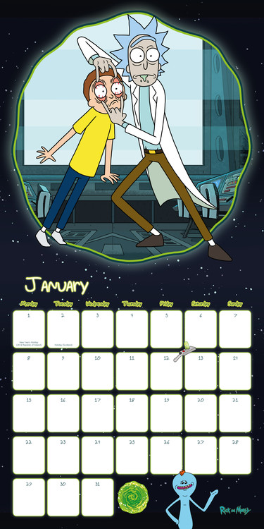 Rick and Morty - Wandkalender 2025  Kaufen bei Europosters