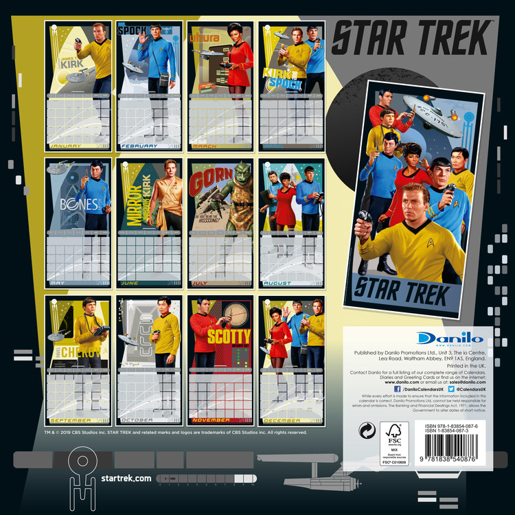 Star Trek TV Series (Classic) Kalender 2021 | Kjøp hos Star Trek Mirror Mirror | Velouria Vintage
