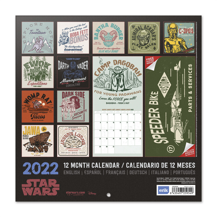 Star Wars - Classic - Wandkalender 2022 | Bei Europosters