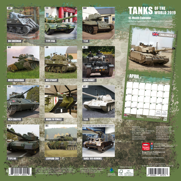 Tanks Of The World Wandkalender 2024 Kaufen bei Europosters